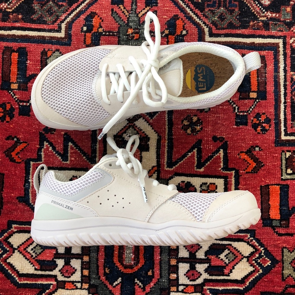 Women’s White PRIMALZEN Lightweight Walking Sneakers